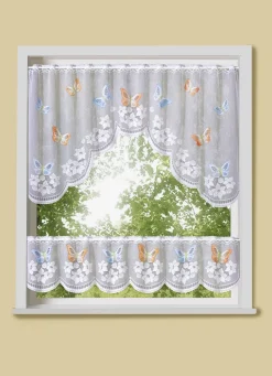 Heimtextilien>Gardinen-Set, 2-teilig WEISS-BUNT