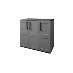 Gartenmöbel>Gartenschrank mit soliden Stahlscharnieren GRAU