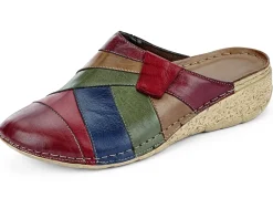 Gemini Schuhe|Damenschuhe>, klassische Damen-Clogs, Weite G, mit Gummizug BORDEAUX-MULTICOLOR