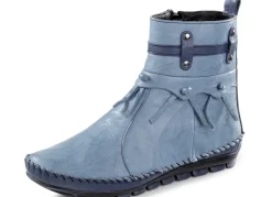 Gemini Schuhe|Damenschuhe>Mokassin-Stefelette mit Knitter-Struktur