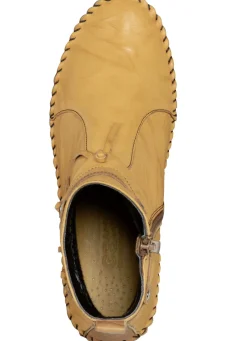 Gemini Schuhe|Damenschuhe></noscript>Mokassin-Stefelette mit Knitter-Struktur