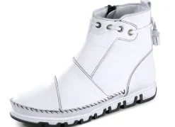 Gemini Schuhe|Damenschuhe>Mokassin-Stiefelette aus Rind-Nappaleder mit Knitter-Struktur