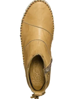 Gemini Schuhe|Damenschuhe></noscript>Mokassin-Stiefelette aus Rind-Nappaleder mit Knitter-Struktur