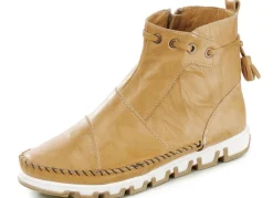 Gemini Schuhe|Damenschuhe></noscript>Mokassin-Stiefelette aus Rind-Nappaleder mit Knitter-Struktur