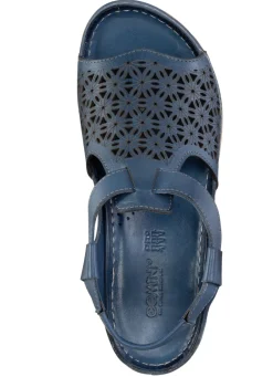 Gemini Schuhe|Damenschuhe></noscript>Sandale aus schattiertem Nappaleder mit Prägung