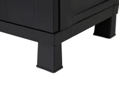 Gartenmöbel></noscript>Geräteschrank Garage mit Holzlamellen-Effekt SCHWARZ