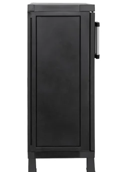 Gartenmöbel></noscript>Geräteschrank Garage mit Holzlamellen-Effekt SCHWARZ