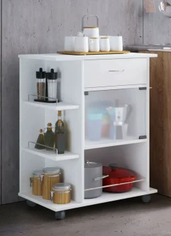 Möbel>Geräumiger Küchenrollwagen