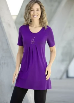 Shirts>Geschmackvolles Longshirt in 2 Farben LILA