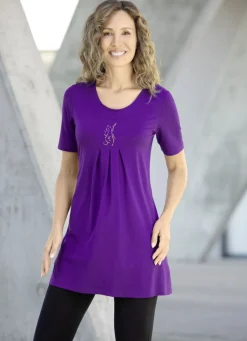 Shirts>Geschmackvolles Longshirt in 2 Farben LILA