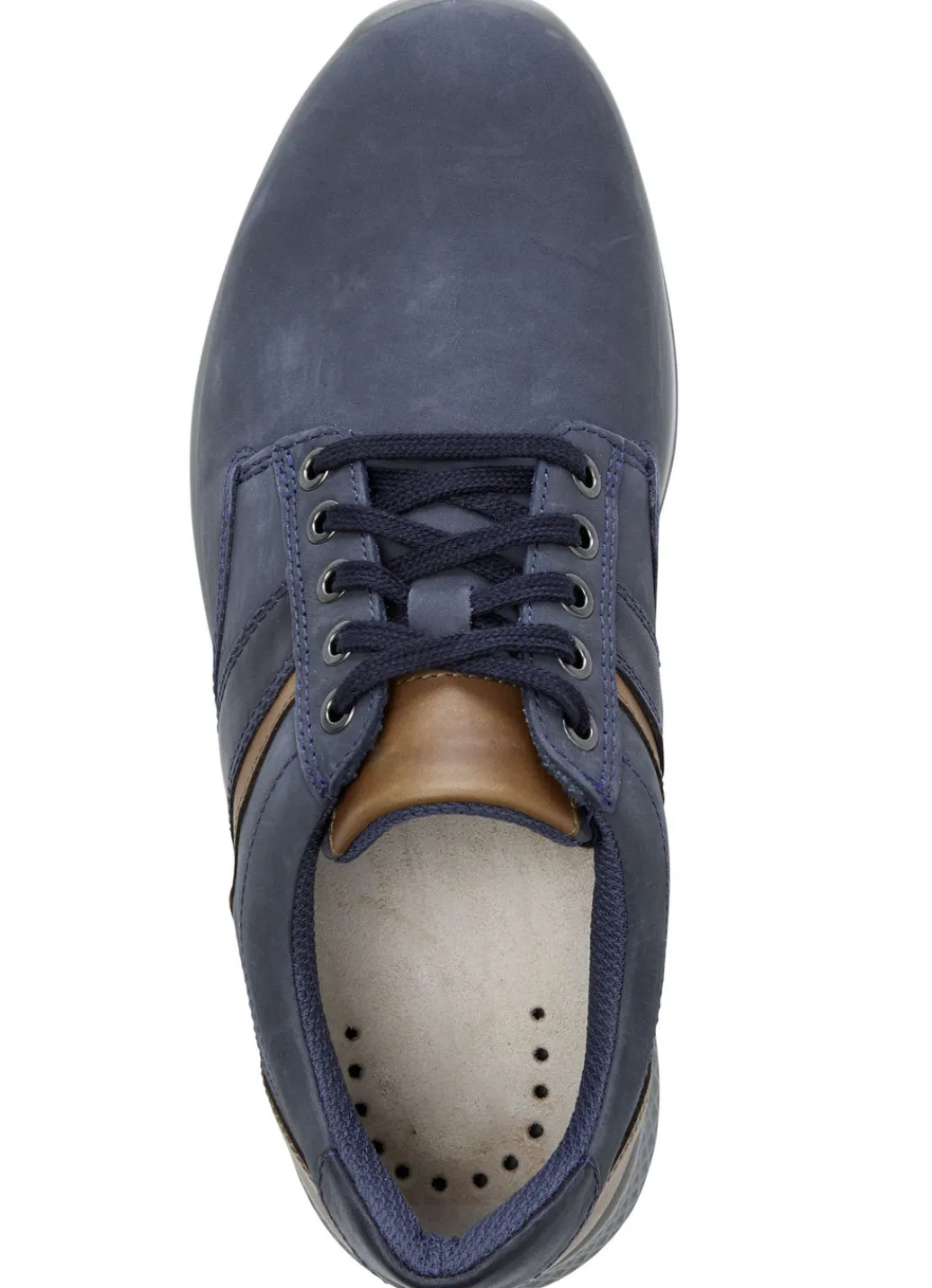 GINO GALANTE Herrenschuhe|Schuhe>, bequeme Herren-Schnürschuhe, Weite K, mit herausnehmbarem Fußbett MARINE-COGNAC