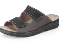 GINO GALANTE Herrenschuhe|Schuhe>, bequeme Herren-Pantoletten, Weite H, mit herausnehmbarem Fußbett DUNKELBLAU-MOKKA