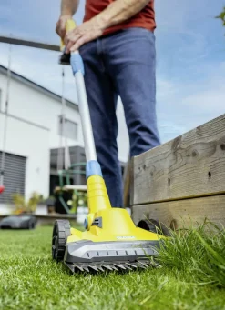 Gartenpflege|Gartengeräte Und Zubehör>Gloria FineCut Akku-Einhandmäher GELB-BLAU