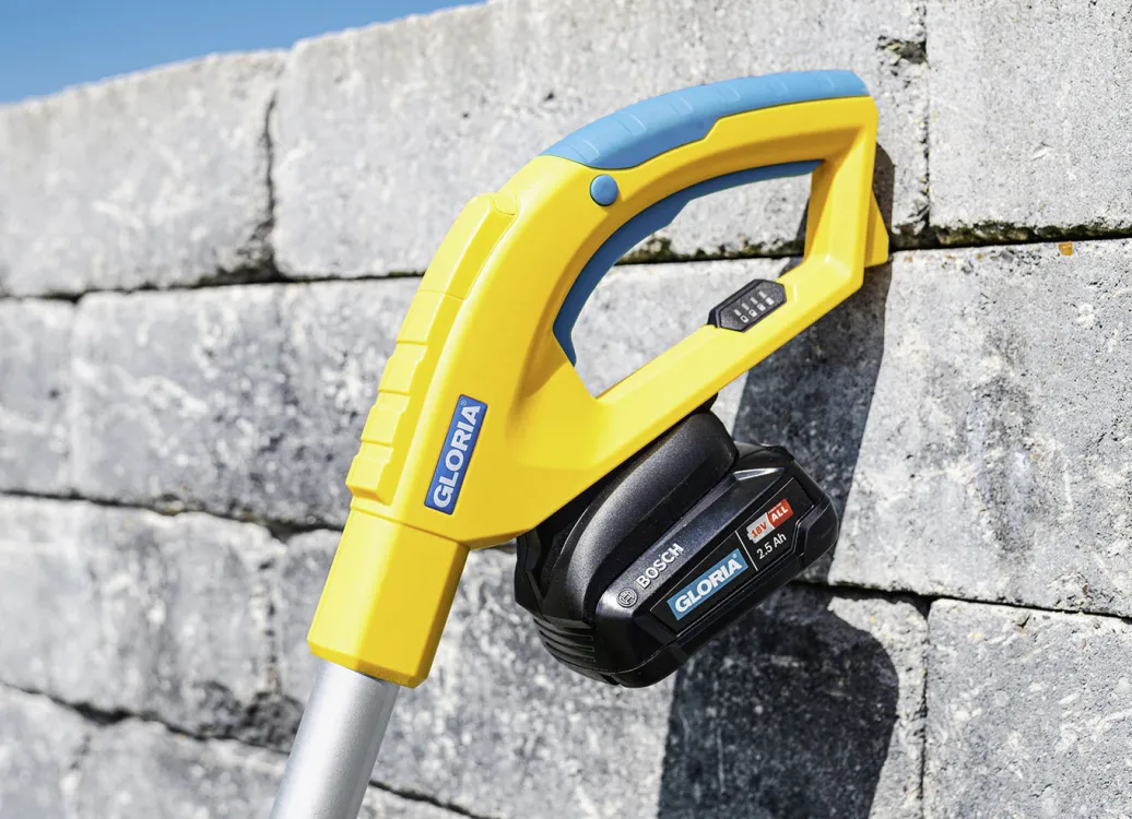 Gartenpflege|Gartengeräte Und Zubehör>Gloria FineCut Akku-Einhandmäher GELB-BLAU