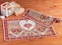 Tischdecken|Heimtextilien>Gobelin-Platzset, 2-teilig ROT-BUNT