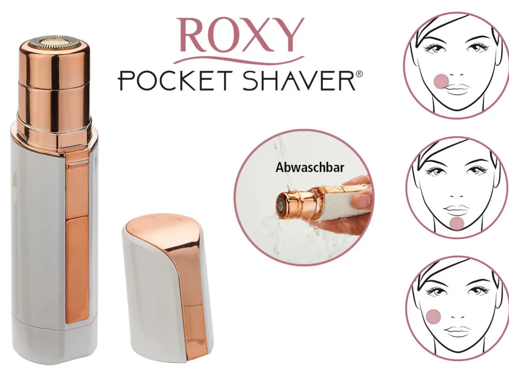 MEDIA SHOP Schönheit & Körperpflege>Haarentferner Roxy Pocket Shaver WEISS/GOLD