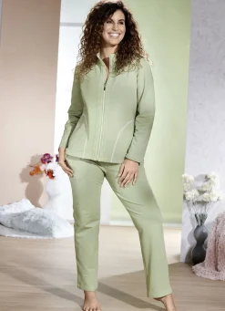 Homewear & Freizeitmode|Damenwäsche>Hausanzug mit Stehkragen MINTGRÜN