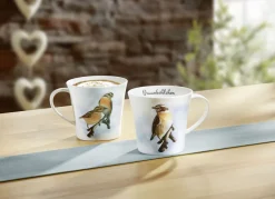 GOEBEL Geschirr|Dekoration>Henkelbecher mit Braunkehlchen-Motiv BUNT