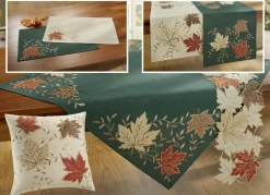 Dekoration|Heimtextilien>Herbstliche Tisch- und Raumdekoration mit aufwendigen Applikationen