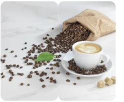 WENKO Haushaltshelfer>Herdabdeckplatten mit Café Aromatica-Motiv, 2er-Set CAFÉ AROMATICA