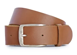 Accessoires>Herren-Gürtel, aus Leder, 4 cm breit COGNAC