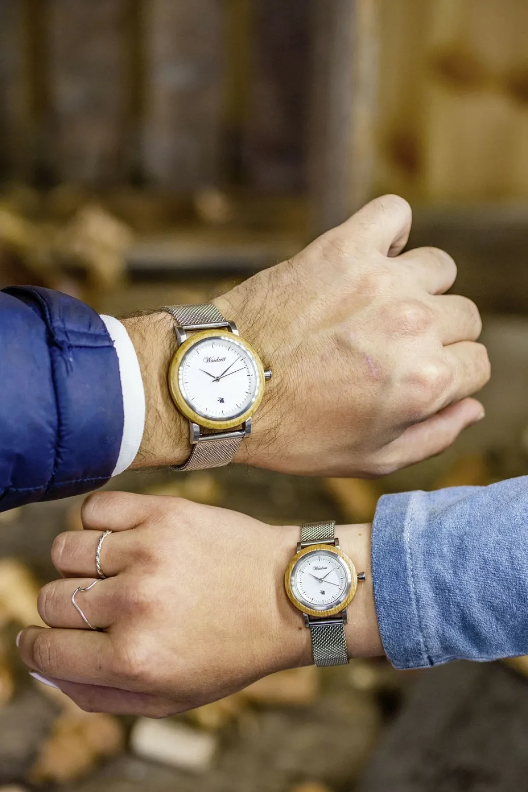 WAIDZEIT Herrenuhren>Herrenuhr mit Mesharmband