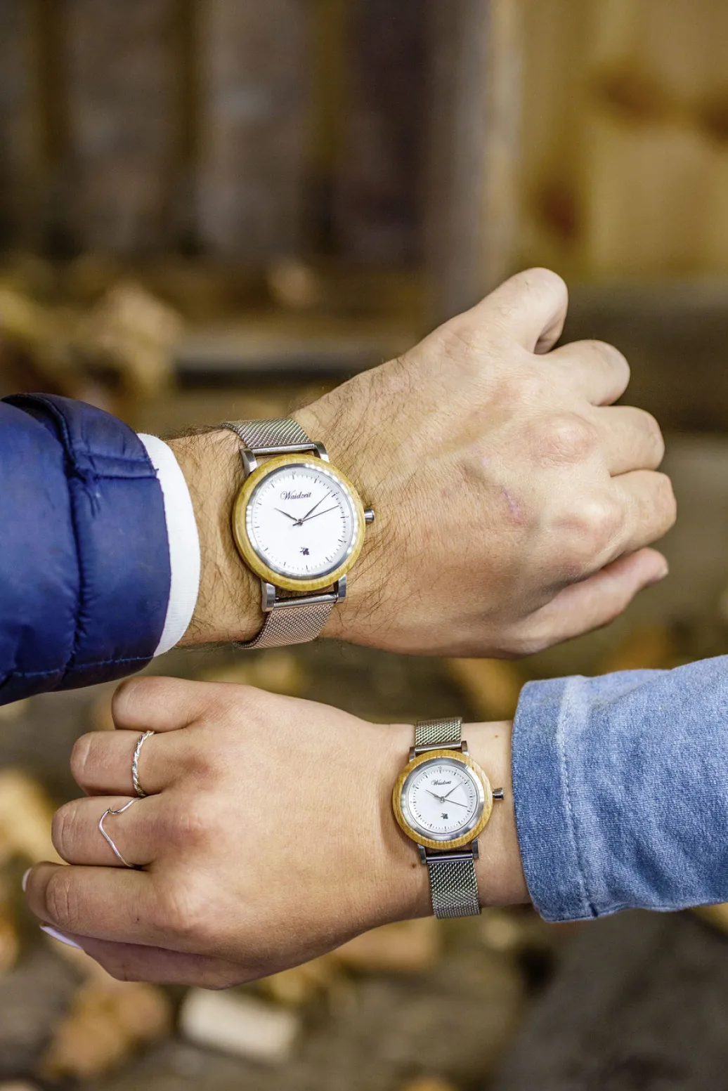 WAIDZEIT Herrenuhren>Herrenuhr mit Mesharmband