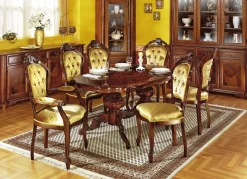 Möbel>Herrlicher Esstisch mit wertvollen Intarsien NUSSBAUM