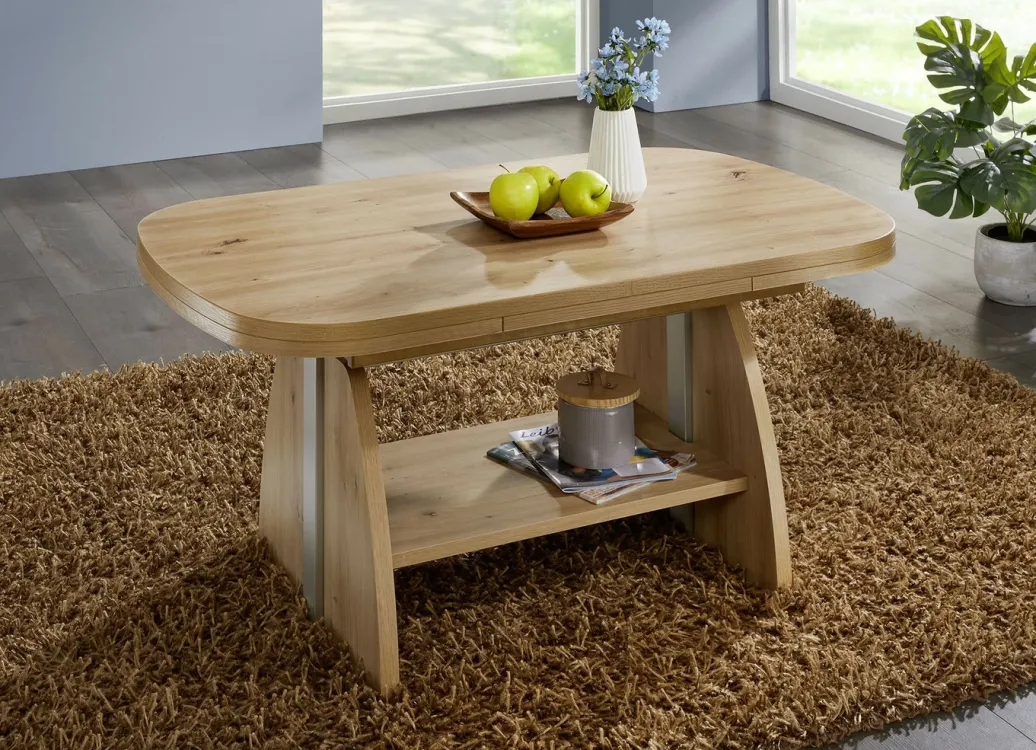 Möbel>Höhenverstell- und ausziehbarer Couchtisch