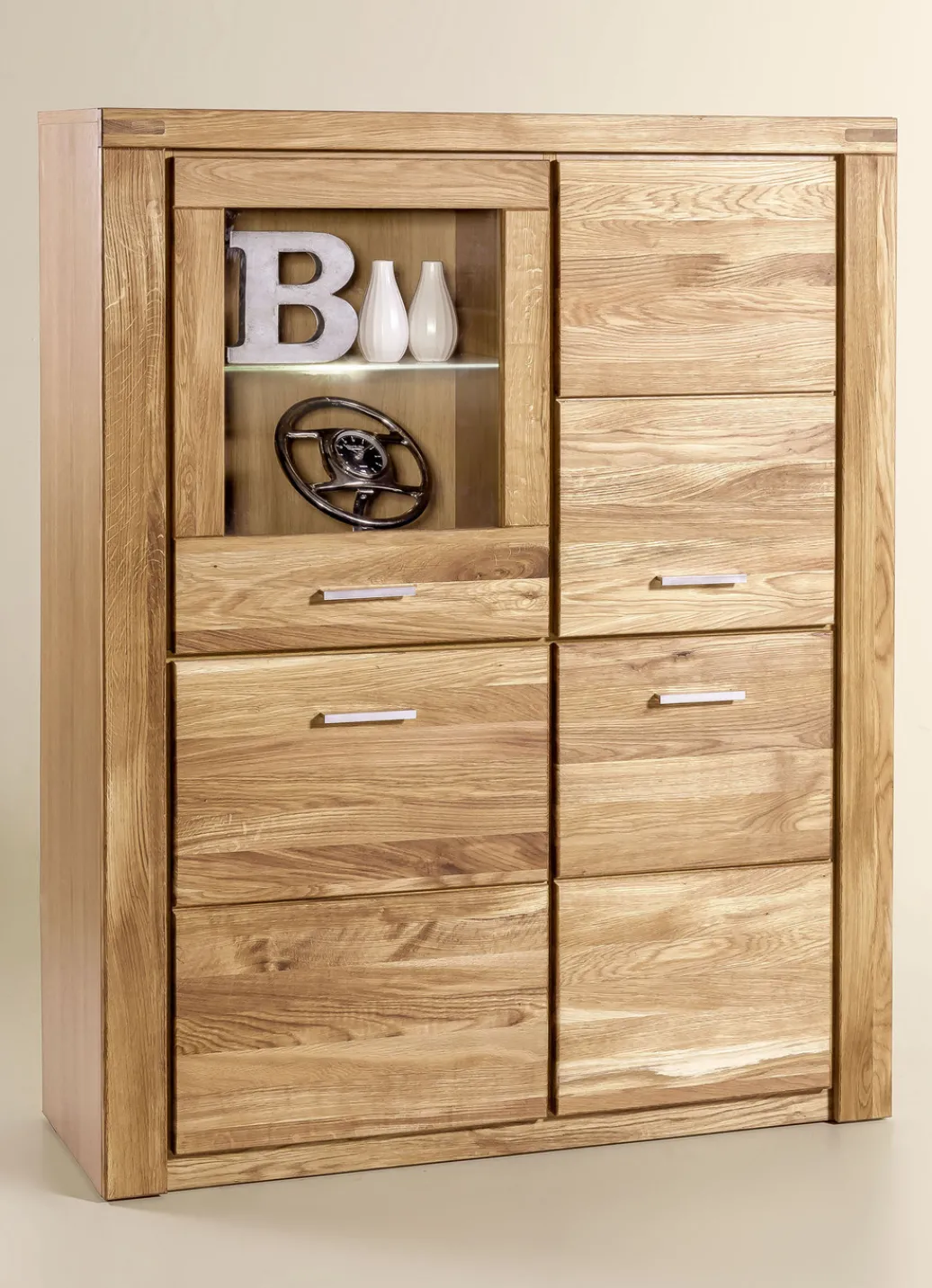 Möbel>Highboard mit Massivholzfronten WILDEICHE