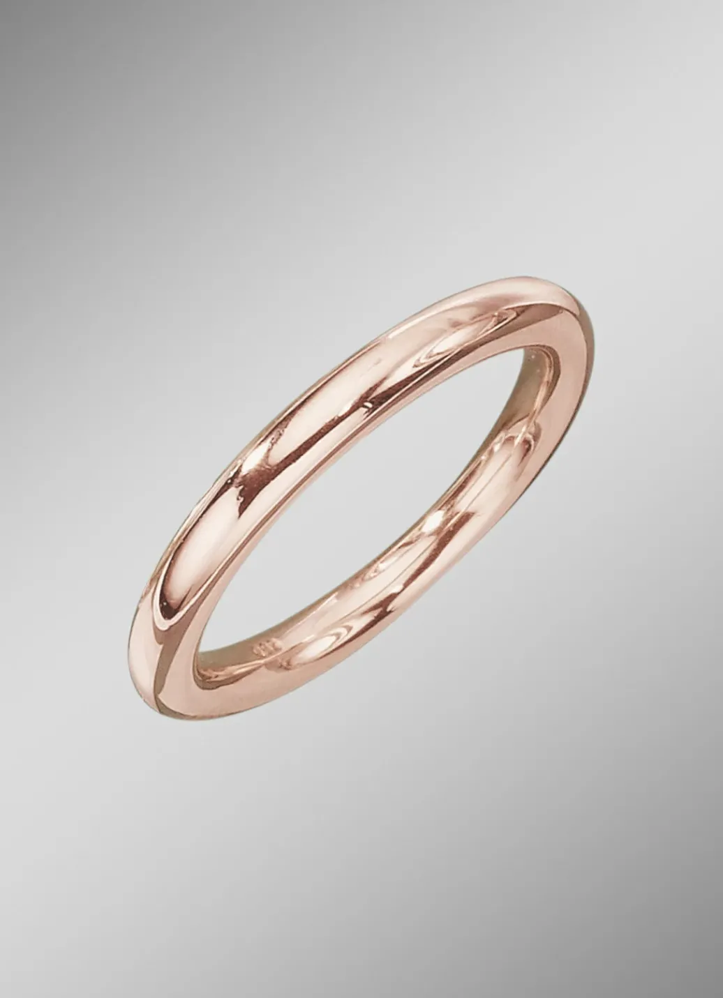 Damen-Goldschmuck>Hochglänzender Partnerring aus Roségold
