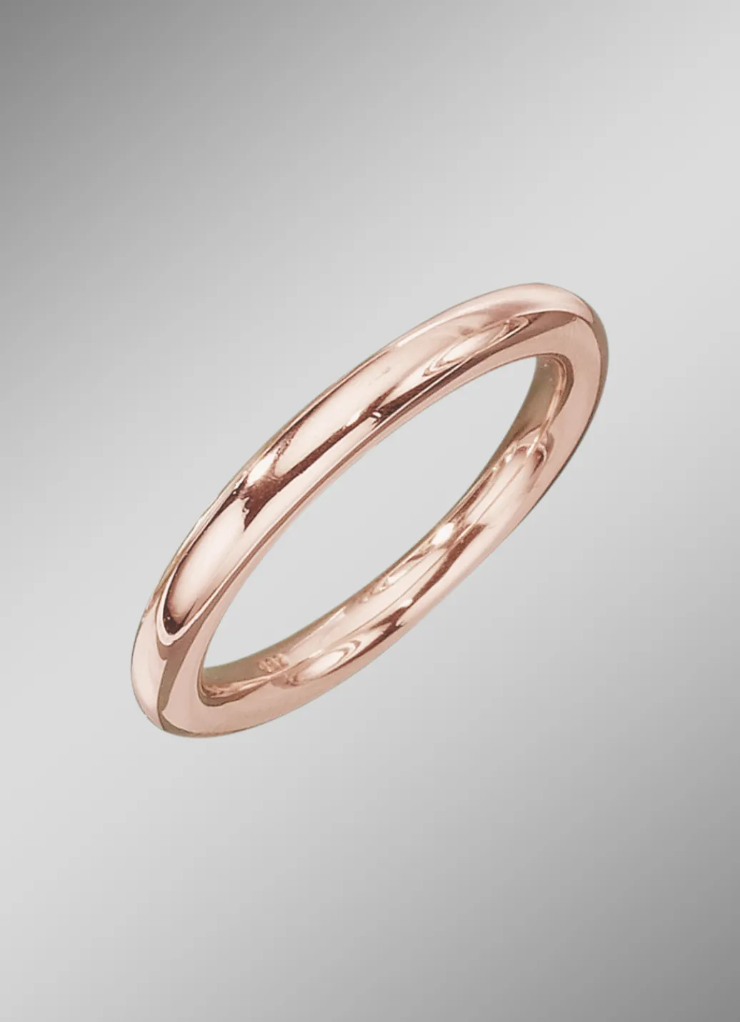Damen-Goldschmuck>Hochglänzender Partnerring aus Roségold