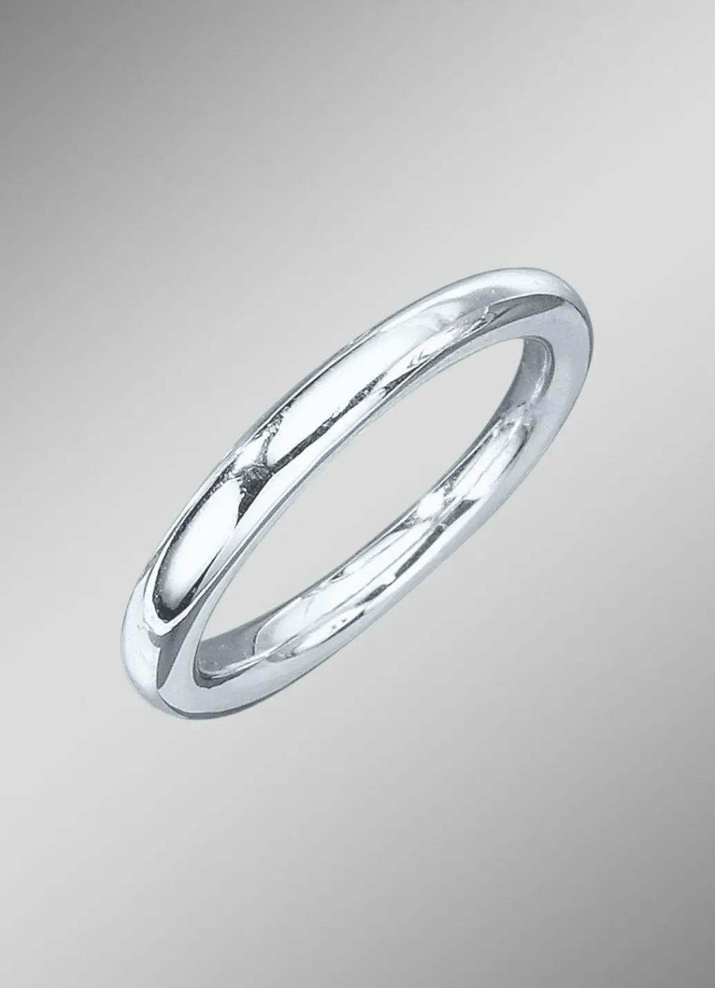 Damen-Goldschmuck>Hochglänzender Partnerring aus Weißgold