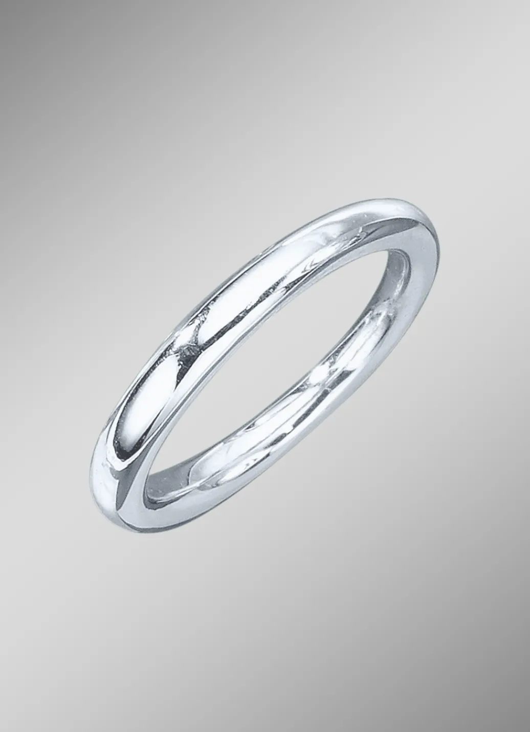 Damen-Goldschmuck>Hochglänzender Partnerring aus Weißgold