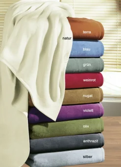 BOCASA Heimtextilien>Hochwertige Schlafdecke, 2er-Set, mit Veloursband-Einfassung
