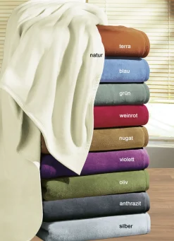 BOCASA Heimtextilien>Hochwertige Schlafdecke, 2er-Set, mit Veloursband-Einfassung