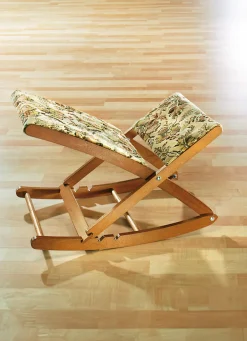 ZEIDLER Möbel>Hochwertige verstellbare Fußschaukel aus Holz BRAUN