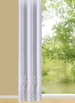 PLAUENER STICKEREI Heimtextilien>Hochwertiger Langstore WEISS