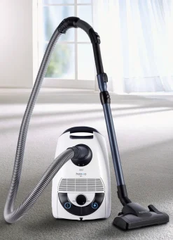 Staubsauger|Technik>Hoogo B3+ Bodenstaubsauger - Kraftvoll, wendig und leise WEISS-GRAU