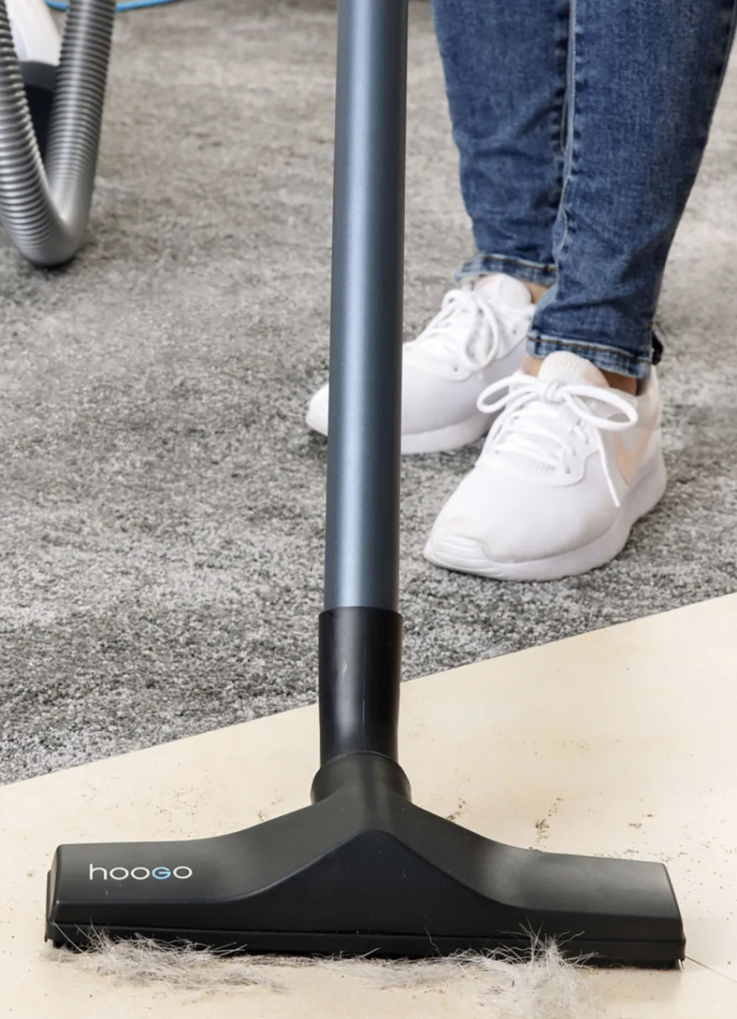 Staubsauger|Technik>Hoogo B3+ Bodenstaubsauger - Kraftvoll, wendig und leise WEISS-GRAU