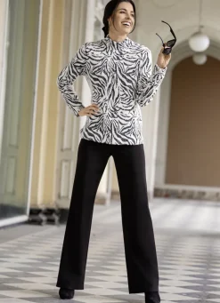 KLAUS MODELLE MADE IN GERMANY Hosen></noscript>Hose in modischer Palazzo-Form