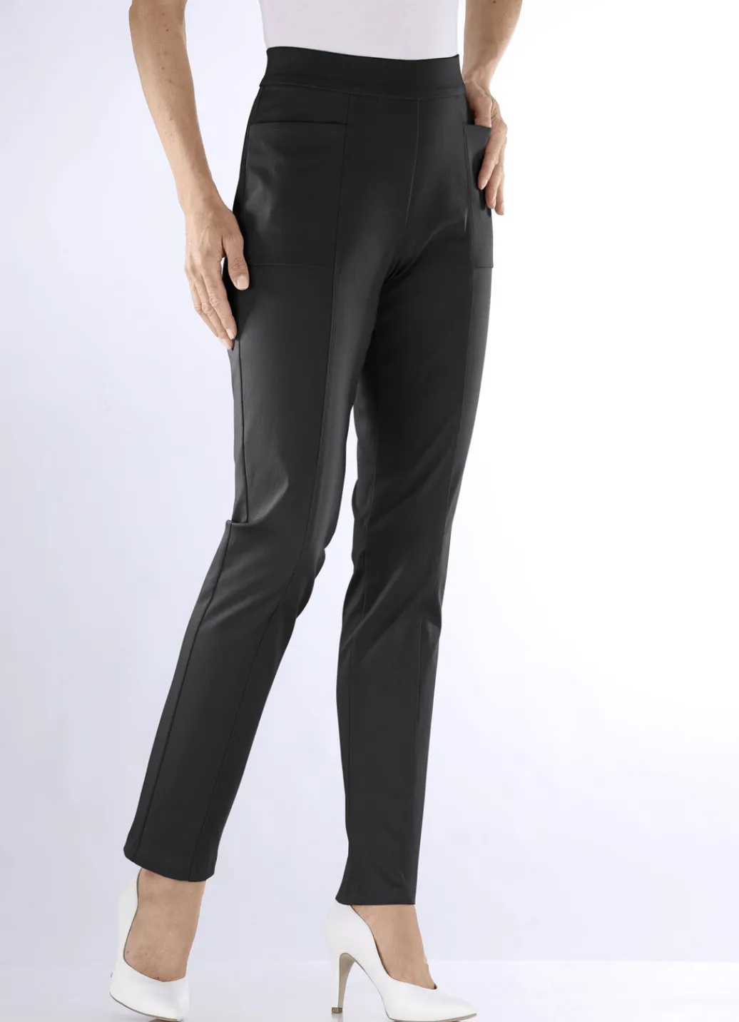 KLAUS MODELLE MADE IN GERMANY Hosen>Hose mit abgesteppten Teilungsnähten