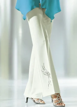 KLAUS MODELLE MADE IN GERMANY Hosen|Abendmode>Hose mit schmückendem Strasszier-Motiv