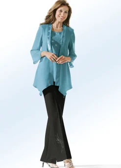 KLAUS MODELLE MADE IN GERMANY Hosen|Abendmode></noscript>Hose mit schmückendem Strasszier-Motiv