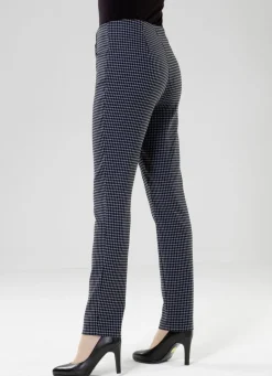Hosen></noscript>Hose mit trendiger Hahnentritt-Dessinerung