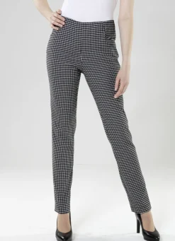 Hosen></noscript>Hose mit trendiger Hahnentritt-Dessinerung