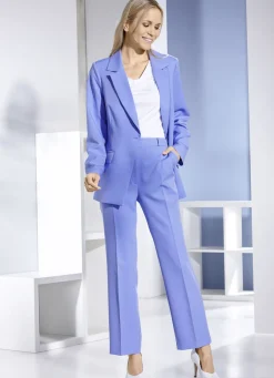 Blazer & Anzüge>Hosenanzug mit Reverskragen BLAUVIOLETT