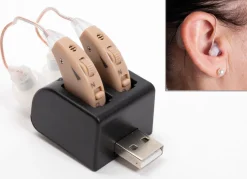 Alltagshilfen>Hörverstärker, 2er-Set SCHWARZ-BEIGE