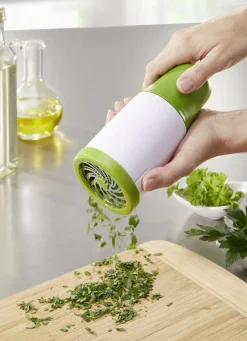 MEDIA SHOP Haushaltshelfer>Im Handumdrehen frisch gehackte Kräuter WEISS-GRÜN