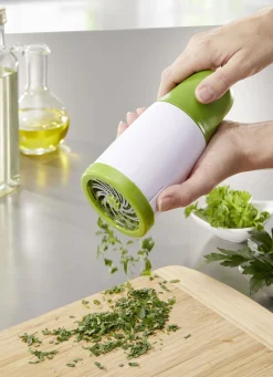 MEDIA SHOP Haushaltshelfer>Im Handumdrehen frisch gehackte Kräuter WEISS-GRÜN